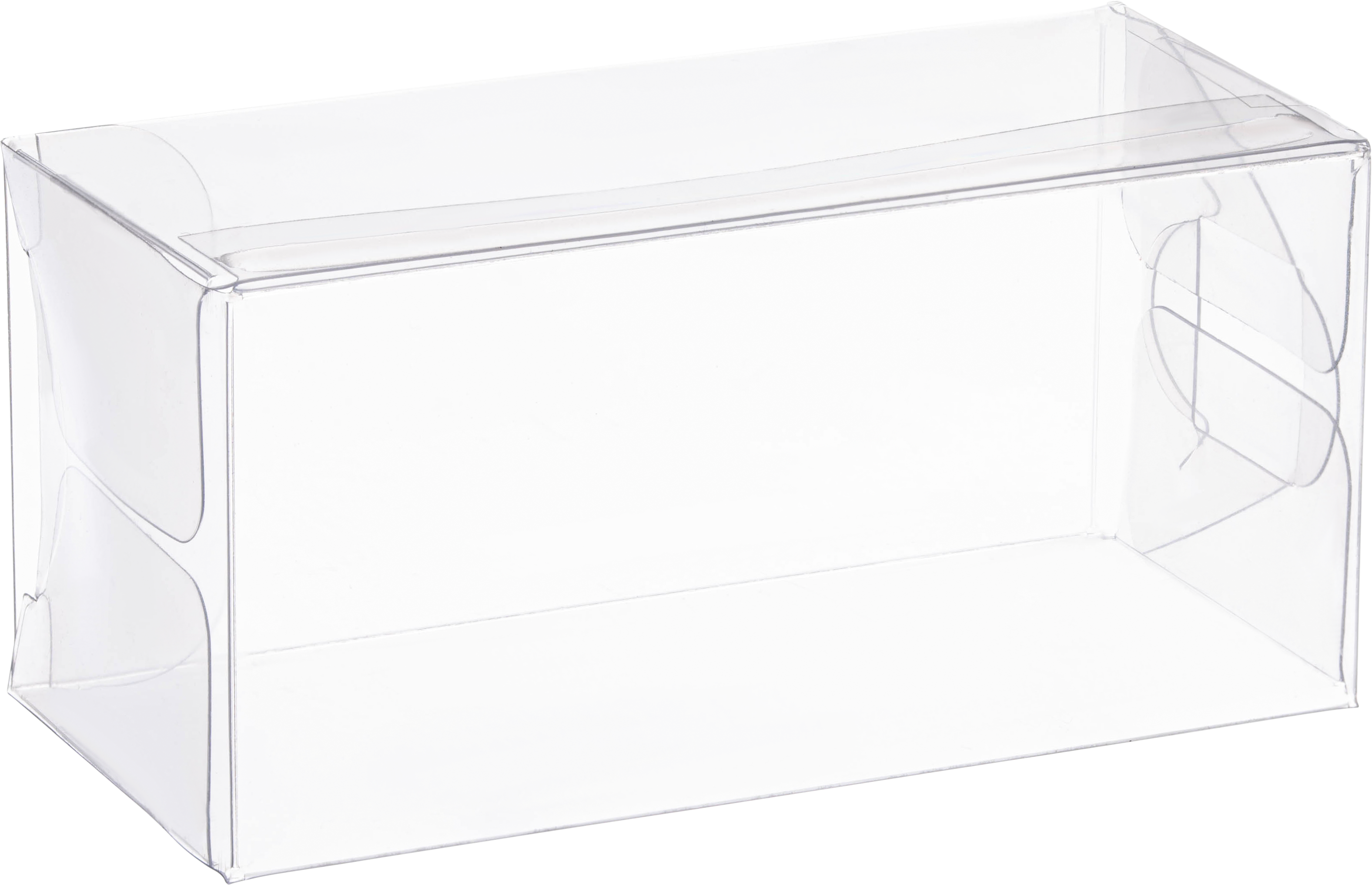 Clear PET Plastic Storage Boxes 1.5" x 1.5" x 3.125" (24 Pack)